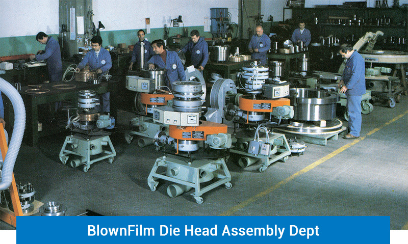 blow film die head assembly dept